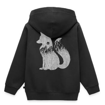 Renards, renards - Sweat Premium à capuche enfant bio - noir - Dos - AI Model Kid Male (0cm)