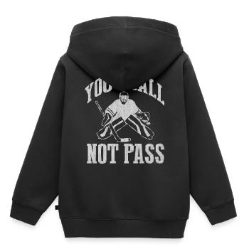 Hockey, eis hockey - Kinder Premium Organic Hoodie - Schwarz - Hinten - AI Model Kid Male (0cm)