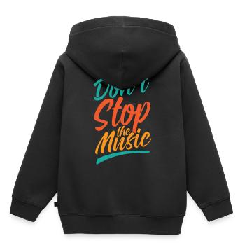 Musik Don't stop Music Cooles Geschenk - Kinder Premium Organic Hoodie - Schwarz - Hinten - AI Model Kid Male (0cm)