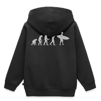 Aller surfer, surfer - Sweat Premium à capuche enfant bio - noir - Dos - AI Model Kid Male (0cm)