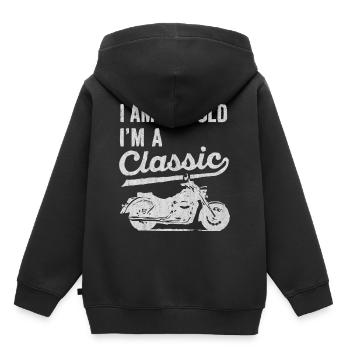 Motorcycling, motorbike - Kids Premium Organic Hoodie - black - Back - AI Model Kid Male (0cm)