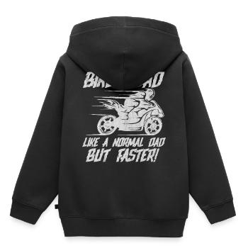 Motorcycling, motorbike - Kids Premium Organic Hoodie - black - Back - AI Model Kid Male (0cm)