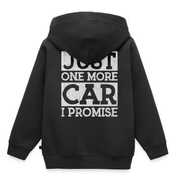 Voiture ancienne, vintage - Sweat Premium à capuche enfant bio - noir - Dos - AI Model Kid Male (0cm)