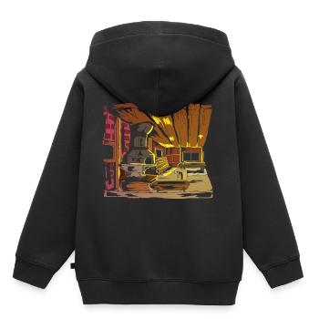 Blacksmith Schmied Handarbeit Schmiede Forge - Kinder Premium Organic Hoodie - Schwarz - Hinten - AI Model Kid Male (0cm)