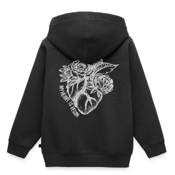 Végétaliens, végétaliens - Sweat Premium à capuche enfant bio - noir - Dos - AI Model Kid Male (0cm)