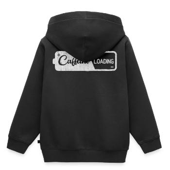 Kaffee, Tasse Kaffee, Kaffee trinken, ich liebe ka - Kinder Premium Organic Hoodie - Schwarz - Hinten - AI Model Kid Male (0cm)
