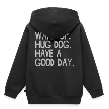 Hund, Hunde liebe, Hundeliebhaber, Hundefreund - Kinder Premium Organic Hoodie - Schwarz - Hinten - AI Model Kid Male (0cm)