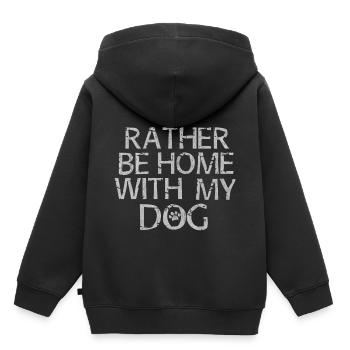 Hund, Hunde liebe, Hundeliebhaber, Hundefreund - Kinder Premium Organic Hoodie - Schwarz - Hinten - AI Model Kid Male (0cm)
