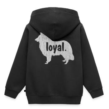 border collie, collie,Hund, Hunde liebe - Kinder Premium Organic Hoodie - Schwarz - Hinten - AI Model Kid Male (0cm)