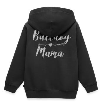 Bulldog anglais, bulldog français, chiens - Sweat Premium à capuche enfant bio - noir - Dos - AI Model Kid Male (0cm)