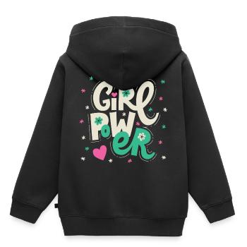 Le pouvoir des filles - Sweat Premium à capuche enfant bio - noir - Dos - AI Model Kid Male (0cm)