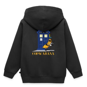 Banana Cop Copacabana Polizei Brasilien Geschenk - Kinder Premium Organic Hoodie - Schwarz - Hinten - AI Model Kid Male (0cm)