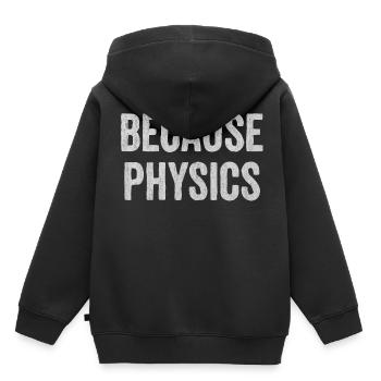 Physique, professeur de physique, études de physique, haras de physique - Sweat Premium à capuche enfant bio - noir - Dos - AI Model Kid Male (0cm)