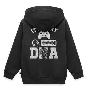 gamer, pro gamer, online gaming, gaming, video gam - Kinder Premium Organic Hoodie - Schwarz - Hinten - AI Model Kid Male (0cm)