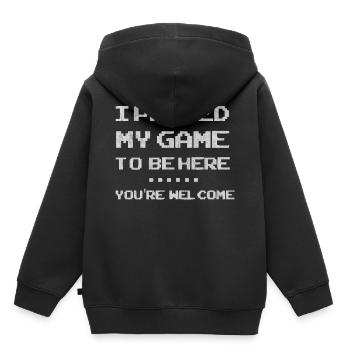 gamer, pro gamer, online gaming, gaming, video gam - Kinder Premium Organic Hoodie - Schwarz - Hinten - AI Model Kid Male (0cm)