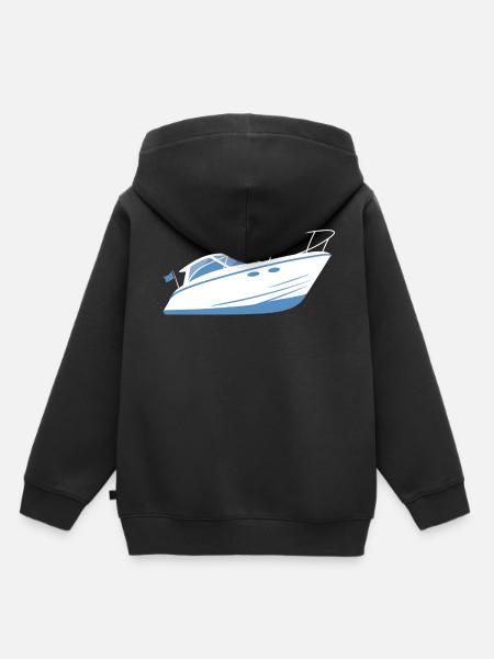 Bootfahren Motorboot Sportboot Bootsfahrer - Kinder Premium Organic Hoodie - Schwarz