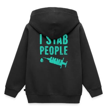 Médecine, pharmacie, docteur, docteur, médecine, études de médecine, - Sweat Premium à capuche enfant bio - noir - Dos - AI Model Kid Male (0cm)