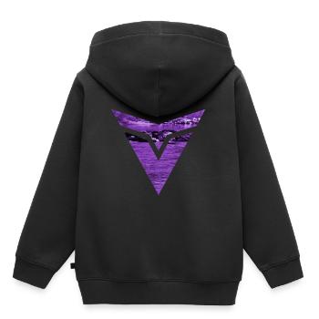 Automne - Sweat Premium à capuche enfant bio - noir - Dos - AI Model Kid Male (0cm)