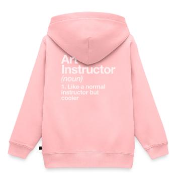 Kunst, Künstler, Künsterlin, Kunstlehrer, Kunstleh - Kinder Premium Organic Hoodie - Rosa - Hinten - AI Model Kid Female (0cm)