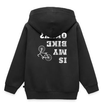 Is my bike okay Fahrrad Bike Fahrer Bikers - Kinder Premium Organic Hoodie - Schwarz - Hinten - AI Model Kid Male (0cm)