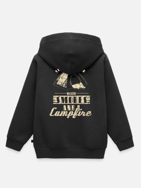 Pfadfinder Camping - Kinder Premium Organic Hoodie - Schwarz