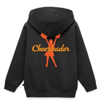 Championnats Cheerleading - Sweat Premium à capuche enfant bio - noir - Dos - AI Model Kid Male (0cm)