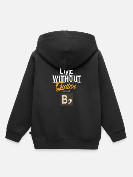 Gitarre - Kinder Premium Organic Hoodie - Schwarz