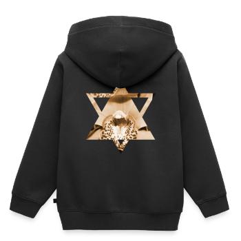 Design - Kinder Premium Organic Hoodie - Schwarz - Hinten - AI Model Kid Male (0cm)