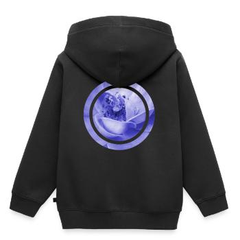 Design - Kinder Premium Organic Hoodie - Schwarz - Hinten - AI Model Kid Male (0cm)