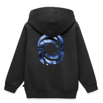 Design - Kinder Premium Organic Hoodie - Schwarz - Hinten - AI Model Kid Male (0cm)