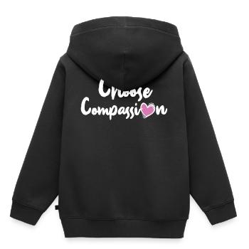 Compassion Éthique Motivation Cadeau cool - Sweat Premium à capuche enfant bio - noir - Dos - AI Model Kid Male (0cm)