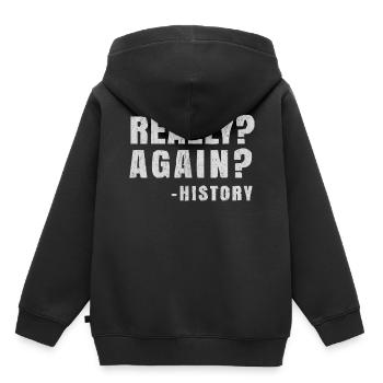 History, history teacher, history teacher, - Kids Premium Organic Hoodie - black - Back - AI Model Kid Male (0cm)