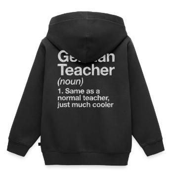 Deutschlehrer, Deutschlehrerin, Deutschstudium, Ge - Kinder Premium Organic Hoodie - Schwarz - Hinten - AI Model Kid Male (0cm)