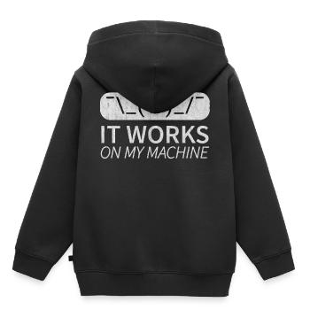 Informatik, Informatiker, Software, Coding, Softwa - Kinder Premium Organic Hoodie - Schwarz - Hinten - AI Model Kid Male (0cm)
