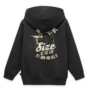 Fotograf - Kinder Premium Organic Hoodie - Schwarz - Hinten - AI Model Kid Male (0cm)