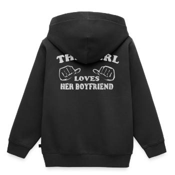 Girlfriend, Boyfriend, Freundin, Freund, Beziehung - Kinder Premium Organic Hoodie - Schwarz - Hinten - AI Model Kid Male (0cm)