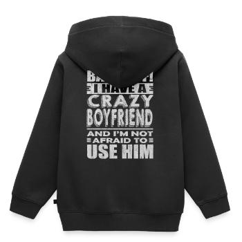 Girlfriend, Boyfriend, Freundin, Freund, Beziehung - Kinder Premium Organic Hoodie - Schwarz - Hinten - AI Model Kid Male (0cm)