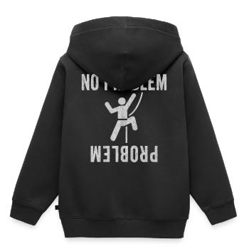 Klettern, Kletterer, Bergsteigen,Bergsteiger, Berg - Kinder Premium Organic Hoodie - Schwarz - Hinten - AI Model Kid Male (0cm)