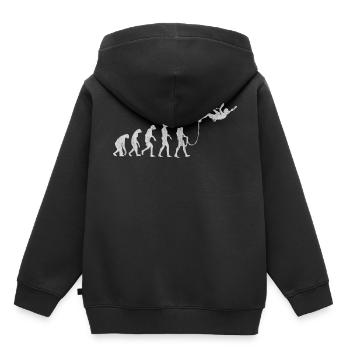 Klettern, Kletterer, Bergsteigen,Bergsteiger, Berg - Kinder Premium Organic Hoodie - Schwarz - Hinten - AI Model Kid Male (0cm)