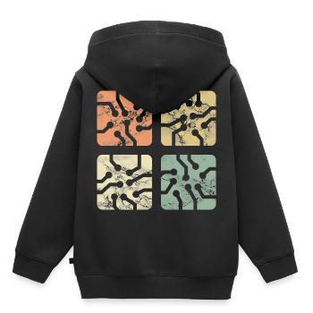 Ingénieur en électronique - Sweat Premium à capuche enfant bio - noir - Dos - AI Model Kid Male (0cm)
