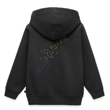 Étoiles Arc-en-ciel Galaxie étoilée Idée de cadeau - Sweat Premium à capuche enfant bio - noir - Dos - AI Model Kid Male (0cm)