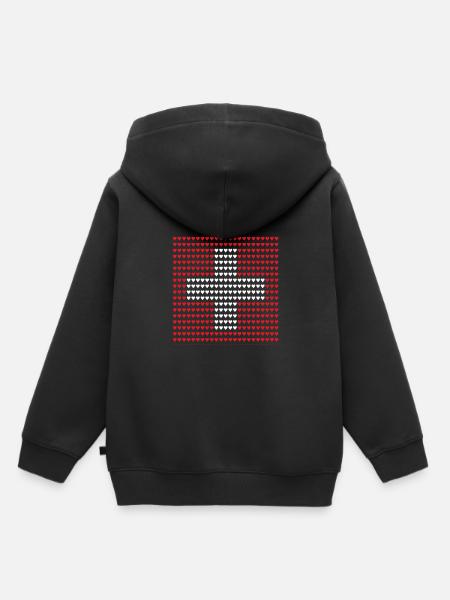 Schweizer Flagge Geschenkidee Geschenk Idee - Kinder Premium Organic Hoodie - Schwarz