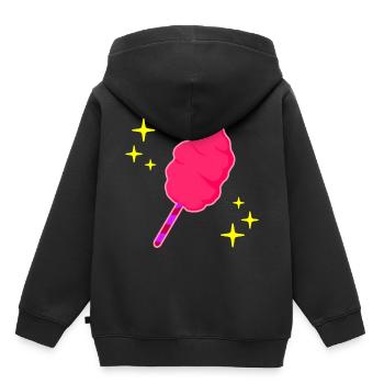 Cotton candy, pink - Kids Premium Organic Hoodie - black - Back - AI Model Kid Male (0cm)