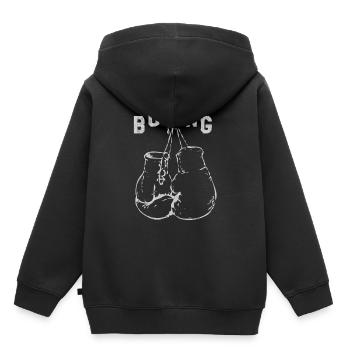 Boxing, boxing training, boxing team, boxing gloves, Boxsa - Kids Premium Organic Hoodie - black - Back - AI Model Kid Male (0cm)