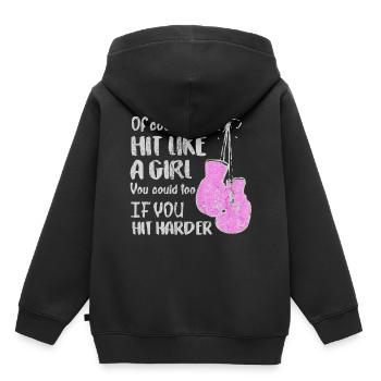 Boxing, boxing training, boxing team, boxing gloves, boxing - Kids Premium Organic Hoodie - black - Back - AI Model Kid Male (0cm)