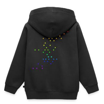 étoiles arc-en-ciel coloré galaxie étoilée Idée cadeau - Sweat Premium à capuche enfant bio - noir - Dos - AI Model Kid Male (0cm)