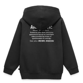 Architecture, Architect, Architecture student studiu - Kids Premium Organic Hoodie - black - Back - AI Model Kid Male (0cm)