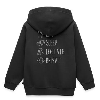 Rechtsanwalt, Anwalt, Jura, Jura studium studieren - Kinder Premium Organic Hoodie - Schwarz - Hinten - AI Model Kid Male (0cm)
