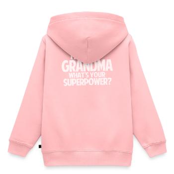 Großmutter, Oma, Omi, Großeltern - Kinder Premium Organic Hoodie - Rosa - Hinten - AI Model Kid Female (0cm)