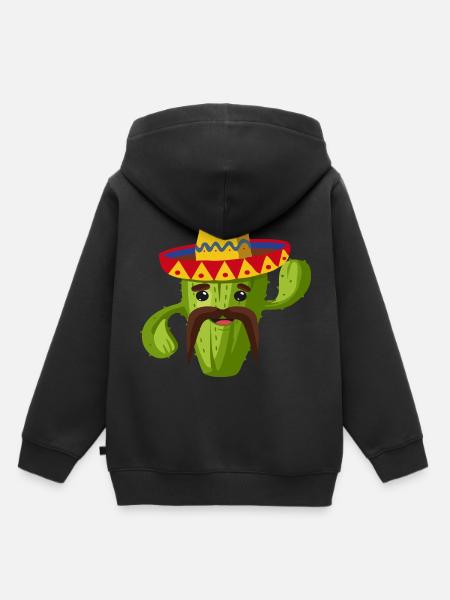 Kaktus cactus Mexikanisch - Kinder Premium Organic Hoodie - Schwarz
